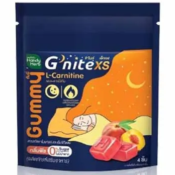 Handy Herb - Gnite XS Gummy Jelly, Chamomile and L-Theanine, Sleep Fast, Peach flavor (Box of 6 sachets, 4 pcs. per sachet)