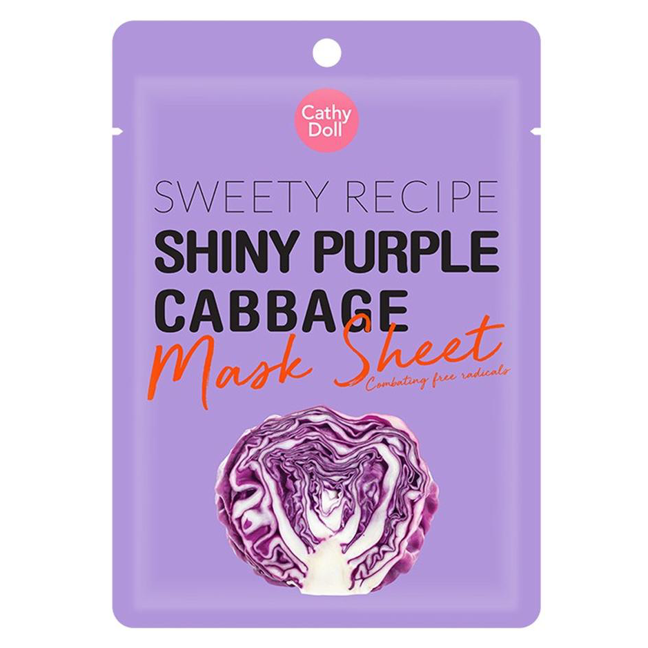 Cathy Doll - Sweety Recipe Masks 25g. each - Cucumber, Carrott, Aloe Vera, Purple Cabbage, Tomato (Pack of 5 Mix)