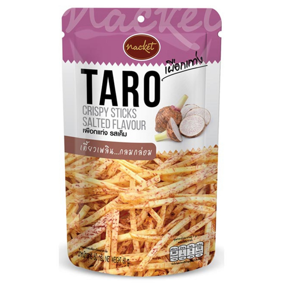 Nacket - Taro Crispy Sticks 60g. (Pack of 3)