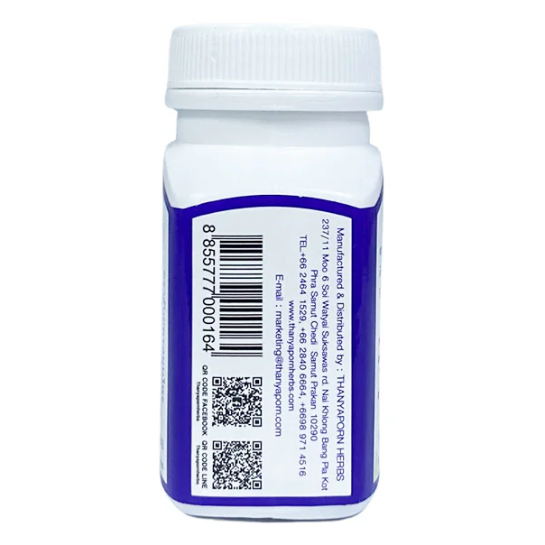 Thanyaporn Herbs - Ya Capsule Rang Jued - Antipyretic - Rank Jeet - Thunbergia Laurifolia Linn plant - Phytopreparation for Detoxification and Withdrawal of Hangover Syndrome - 100 Capsules - Made in Thailand