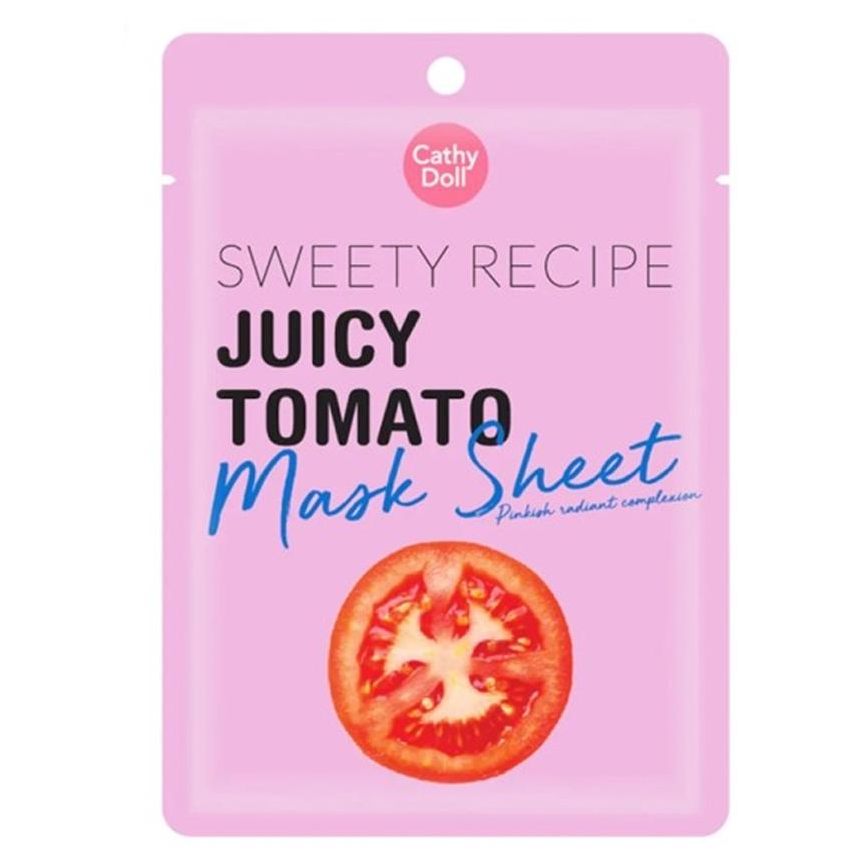 Cathy Doll - Sweety Recipe Masks 25g. each - Cucumber, Carrott, Aloe Vera, Purple Cabbage, Tomato (Pack of 5 Mix)