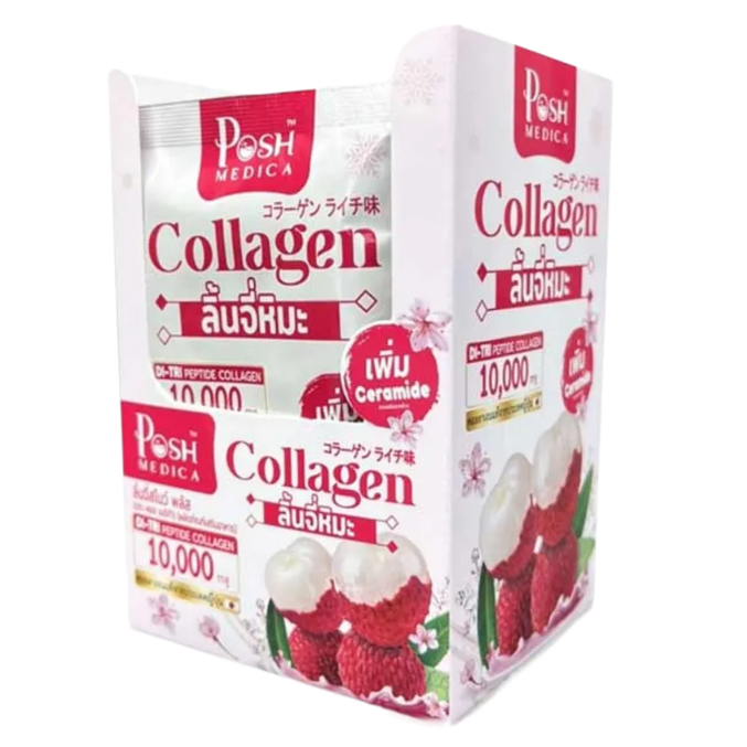 Posh Medica - Collagen Snow Lychee Flavor 18g. (Pack of 6 sachets)