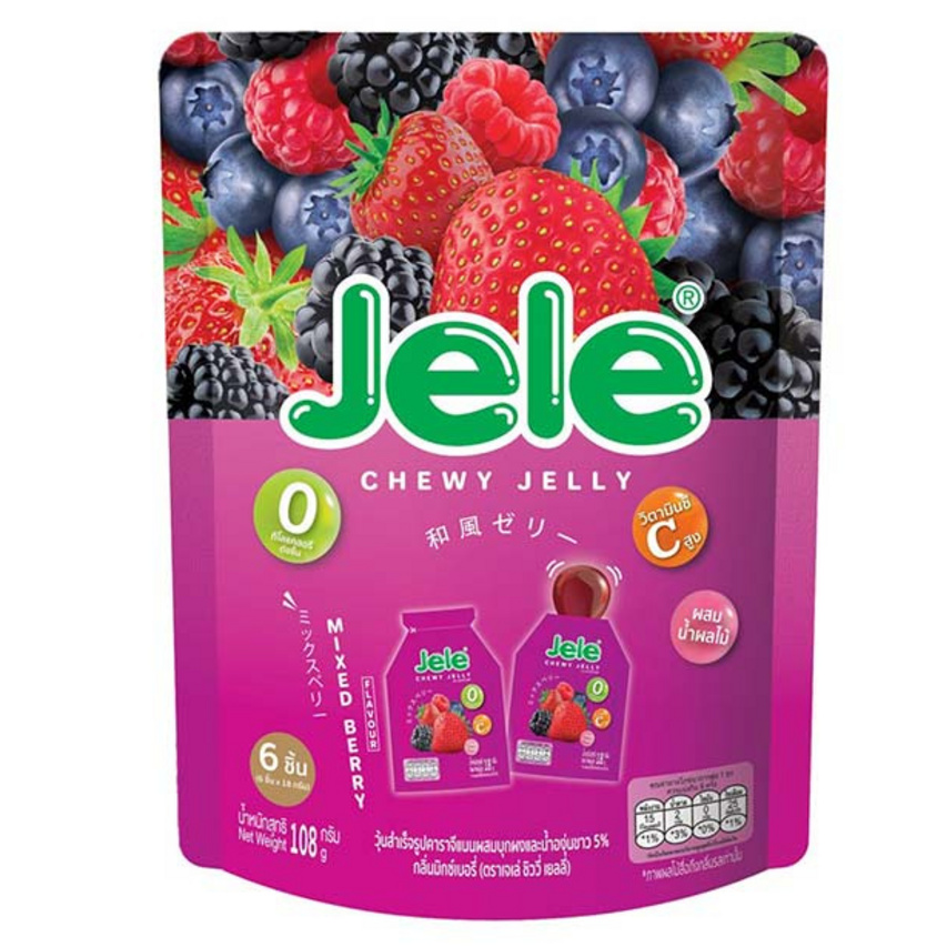 Jele Chewy - Mixed Berry 108g. (Pack of 6)