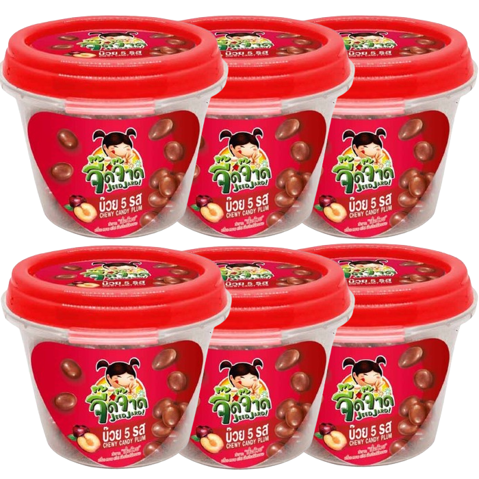 Jeedjad - Plum 5 Flavors 80 g. (Pack of 6)