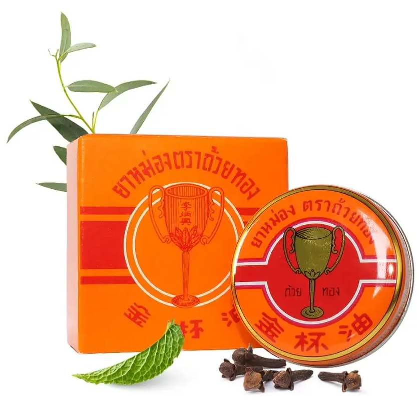 Golden Cup - Balm Herbal Thai Ointment 8g. (Pack of 6)