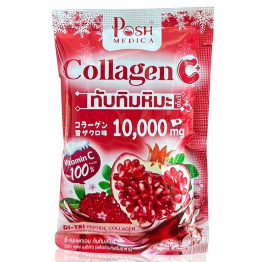 Posh Medica - Collagen Snow Pomegranate Flavor 18g. (Pack of 6 sachets)
