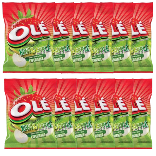 Olé - Apple Kiwi Candy 20g. (Pack of 12)