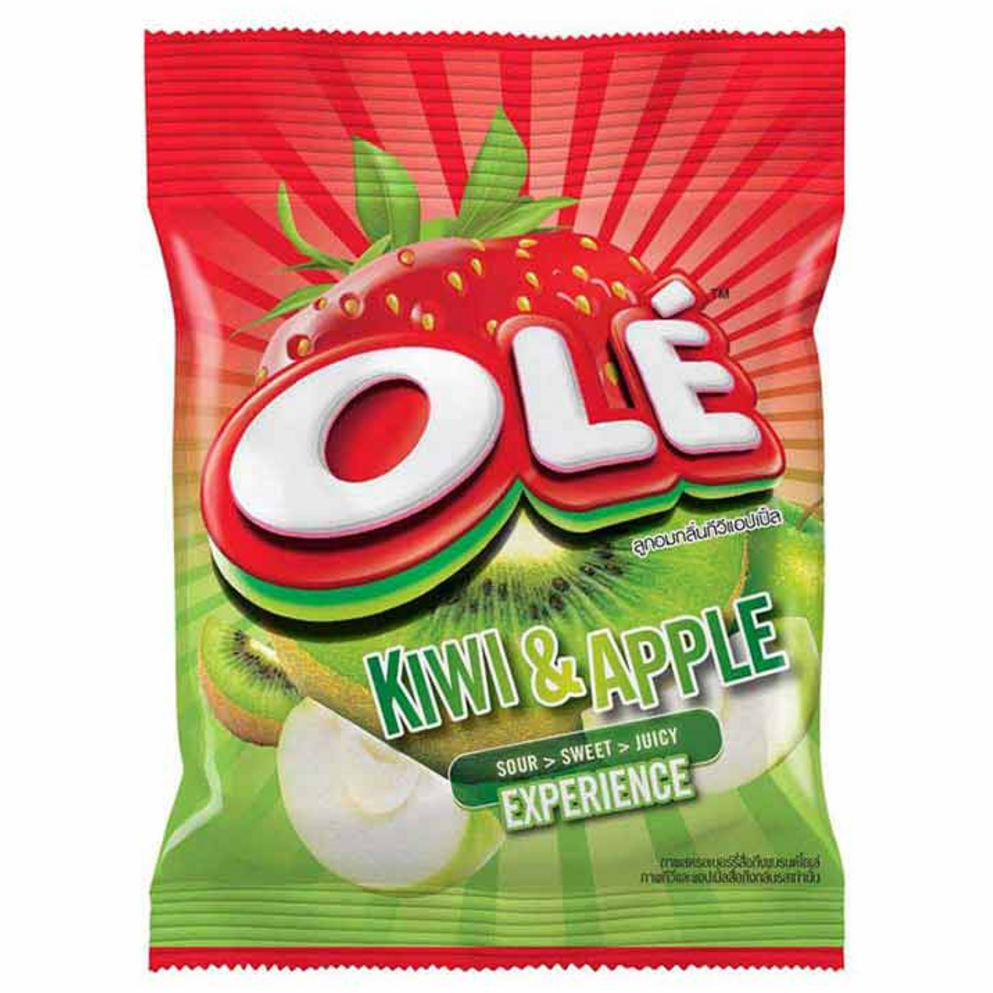 Olé - Apple Kiwi Candy 20g. (Pack of 12)