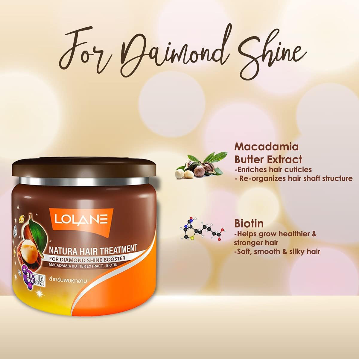 Lolane - Natura Hair Treatment Cream for Diamond Shine Booster 250g.