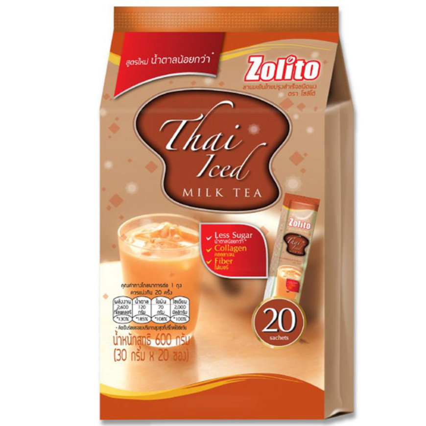 Zolito - Thai Iced Milk Tea Powder 600g. (30g. x 20 sachets)