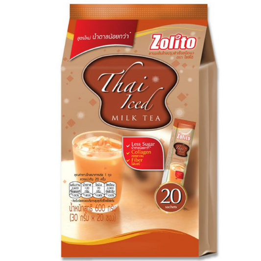 Zolito - Thai Iced Milk Tea Powder 600g. (30g. x 20 sachets)