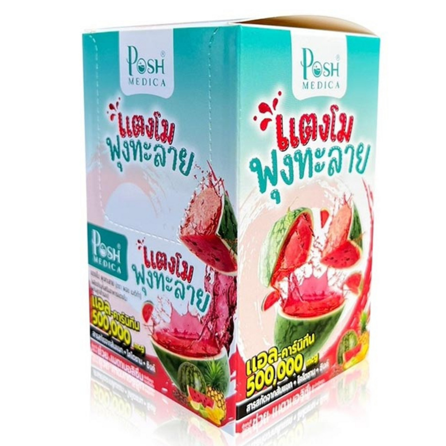 Posh Medica - Watermelon L-Carnitine, Flat Belly 20g. (Pack of 6 sachets)