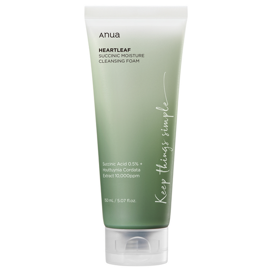 Anua - Heartleaf Succinic Moisture Cleansing Foam 150ml.