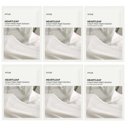 Anua - Heartleaf Cream Mask Night Solution 25ml. (Pack of 6)