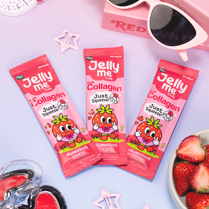 Handy Herbs - Jelly Me Cute Collagen Strawberry 30g. (Pack of 12)