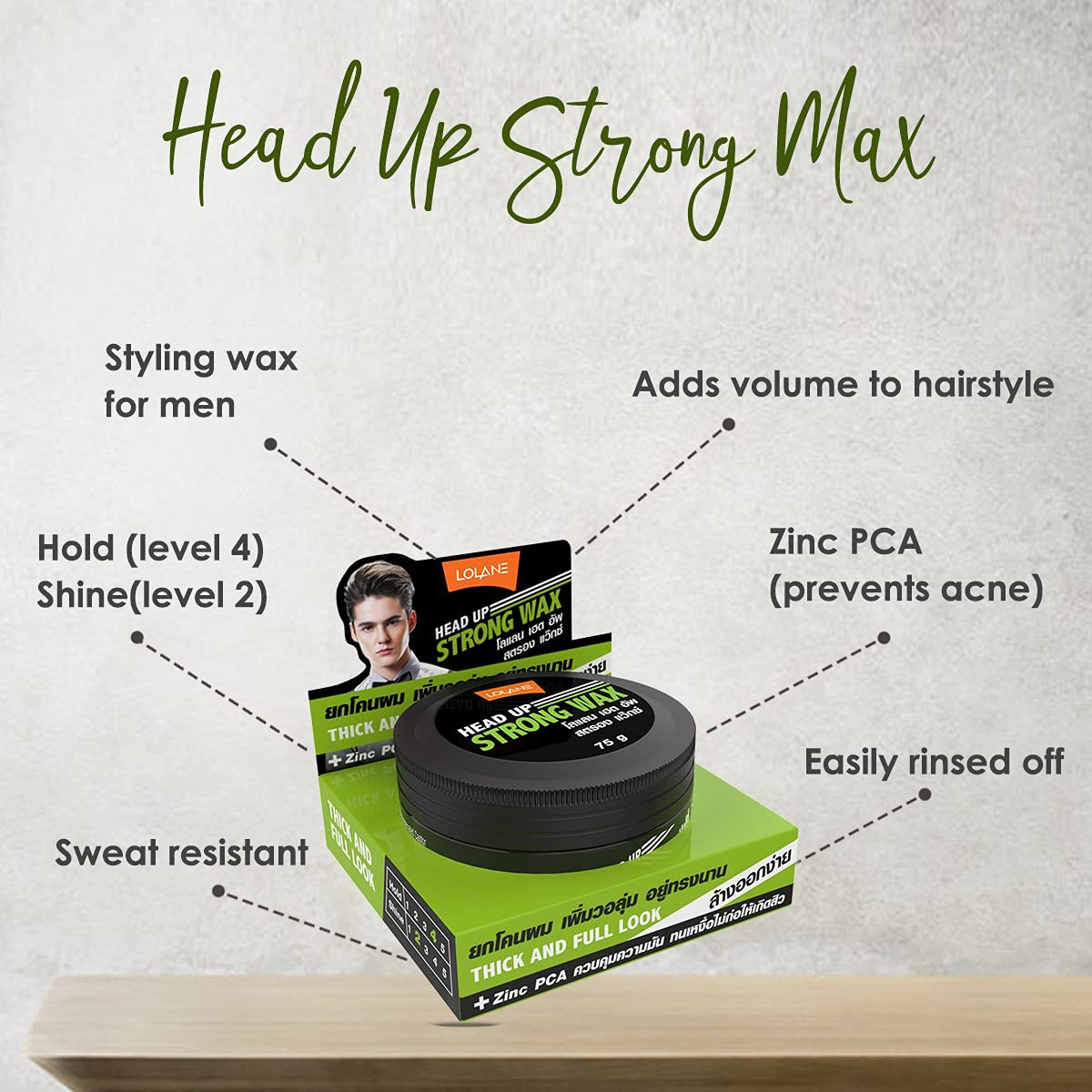 Lolane - Head Up Strong Wax 75ml.