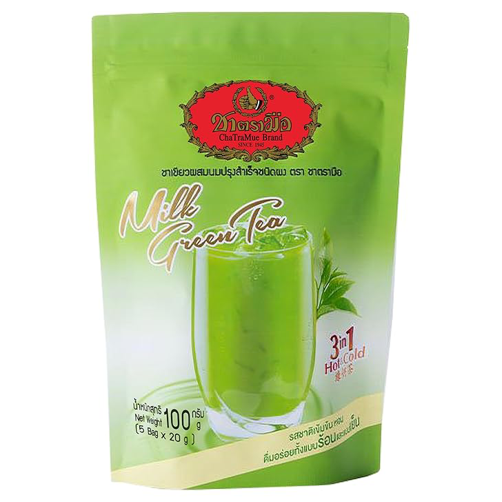 Cha Tra Mue - 3 in 1 Green Tea Powder 100g. (5 x 20g. bags)