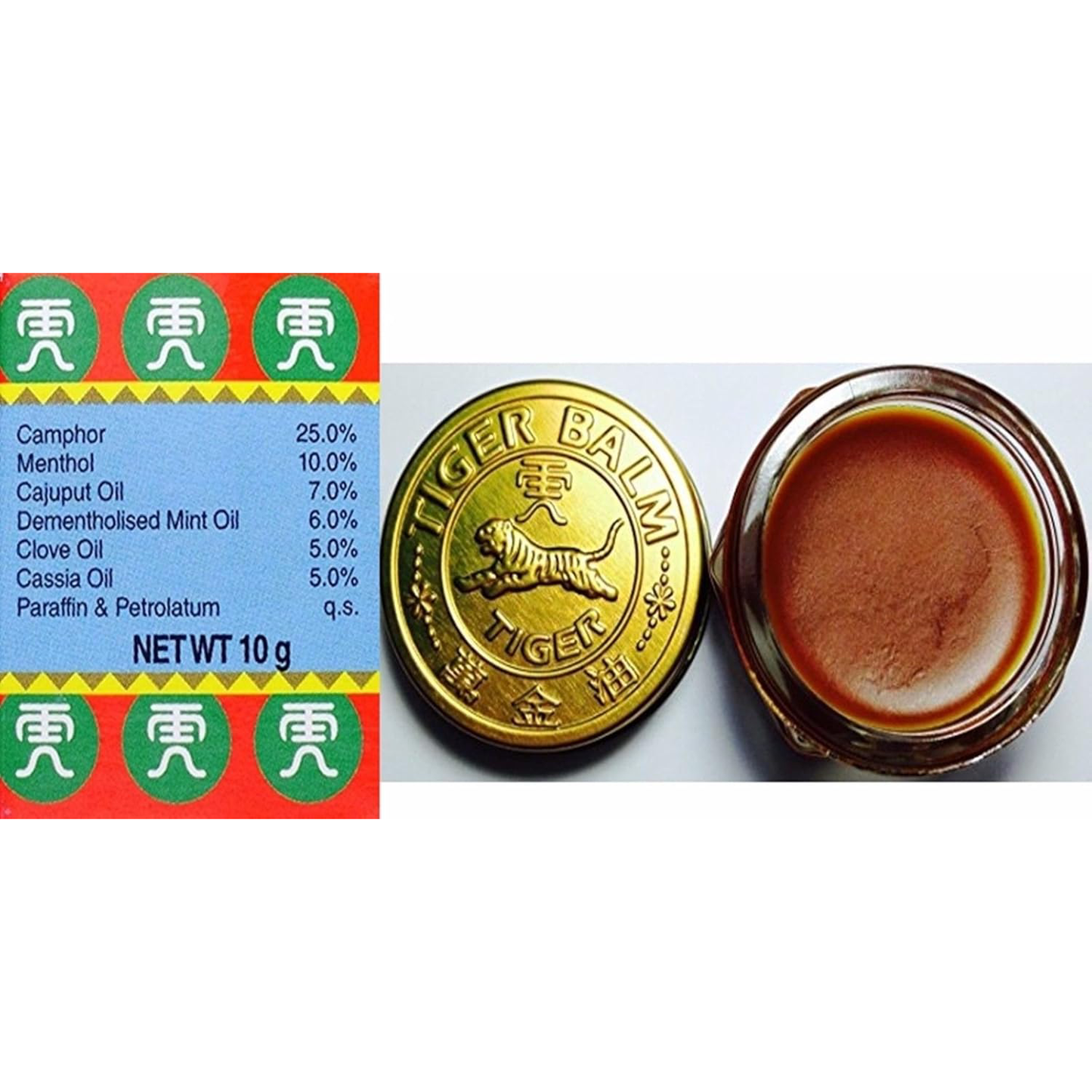 Tiger Balm - Red Ointment 10g. (Pack of 6)