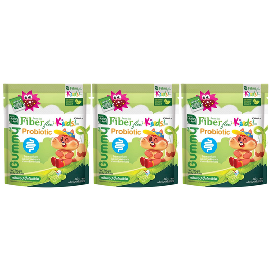 Handy Herb - Fiber Flow Kids Gummy Jelly, Probiotic, Apple Yogurt flavor (Pack of 3 sachets, 6 pcs. per sachet)
