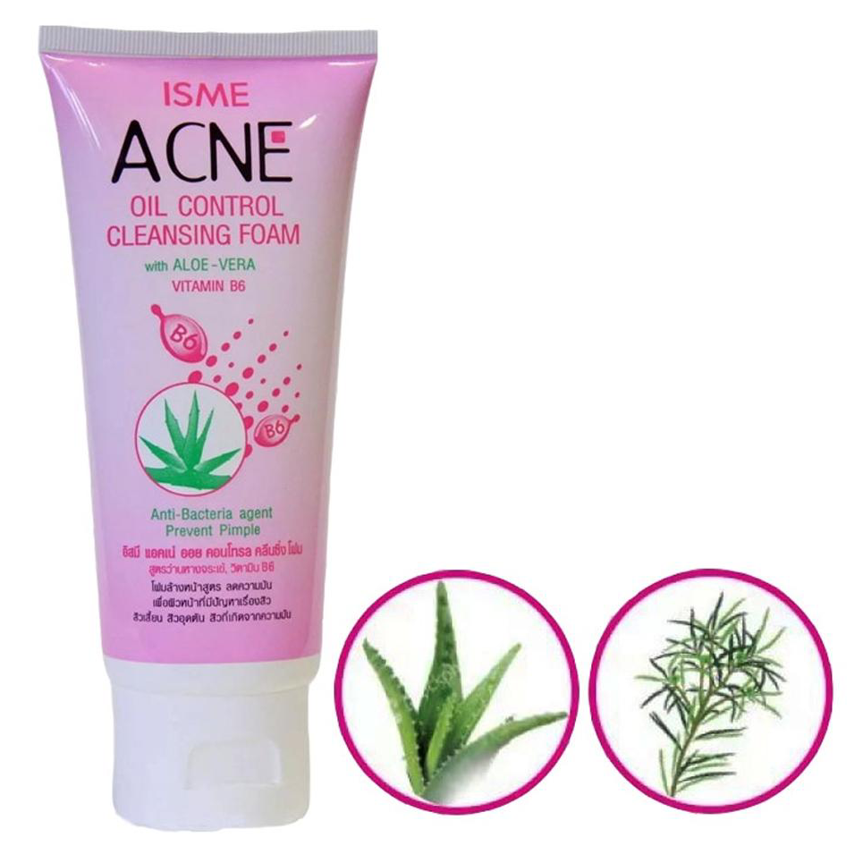 ISME - Acne Oil Control Cleansing Foam With Aloe Vera & Vitamin B6 60g.