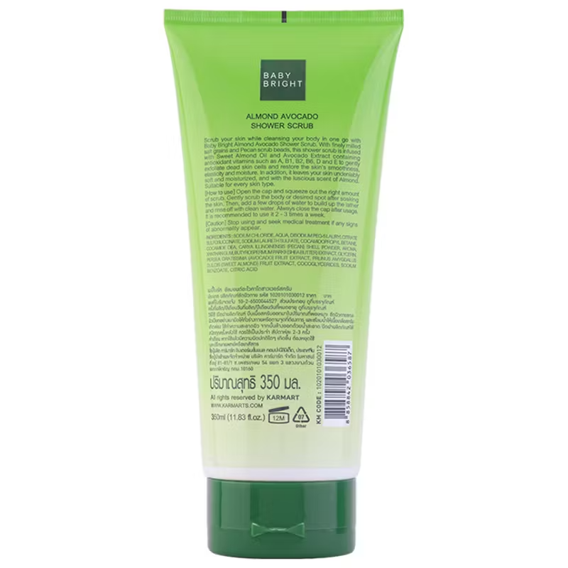 Baby Bright - Almond Avocado Shower Scrub 350ml.