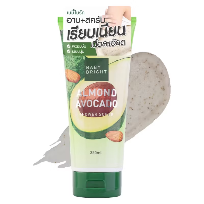 Baby Bright - Almond Avocado Shower Scrub 350ml.