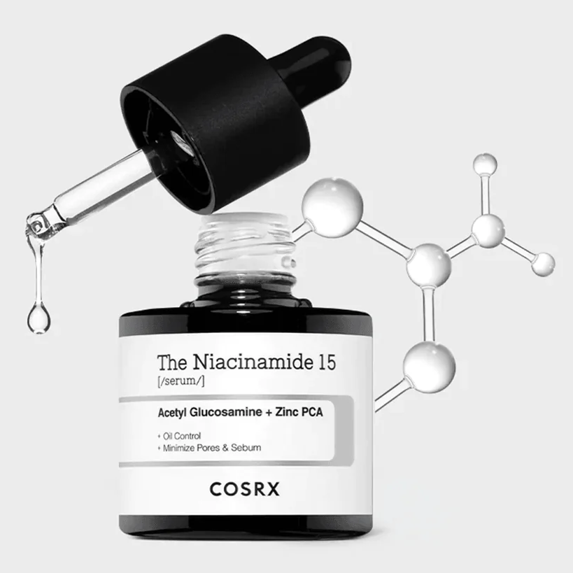 COSRX - The Niacinamide 15 Serum, Acetyl Glucosamine + Zinc PCA 20ml.