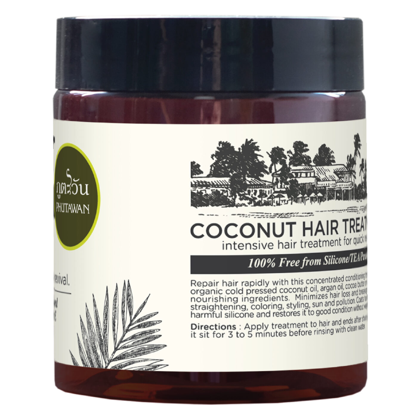 Phutawan - Organic Coconut Hair Treatment 250ml.