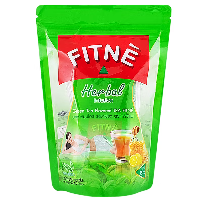 Fitne - Herbal Infusion, Green Tea Flavored TRA FITNE' (15 x 2.35g. tea bags)
