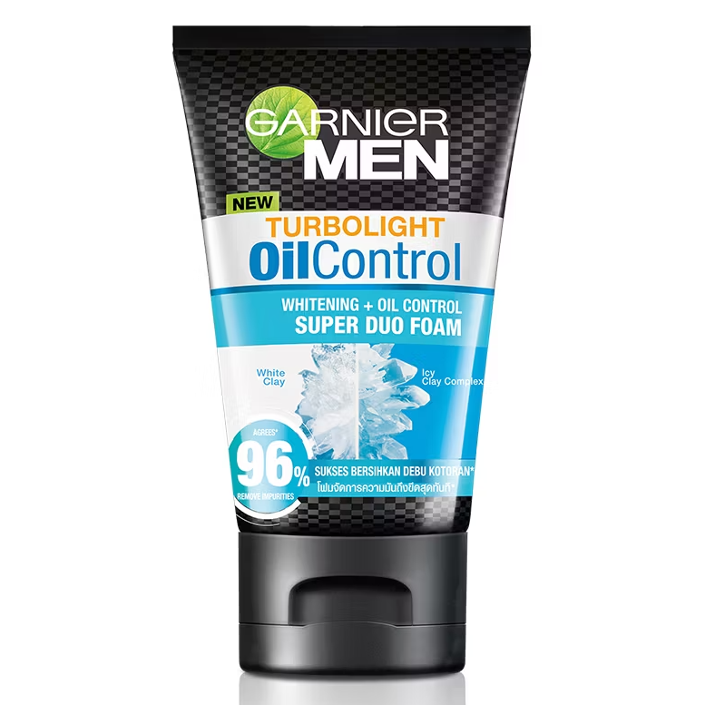 Garnier Men - Oil Control - Bright Super Duo Foam 100 ml - Made in Indonesia