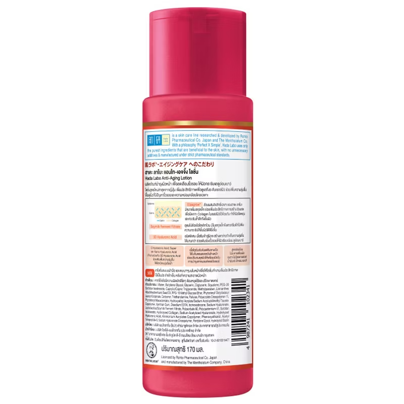 Hada Labo - Red Toner Anti-Aging Wrinkle Reducing Lotion 170ml.