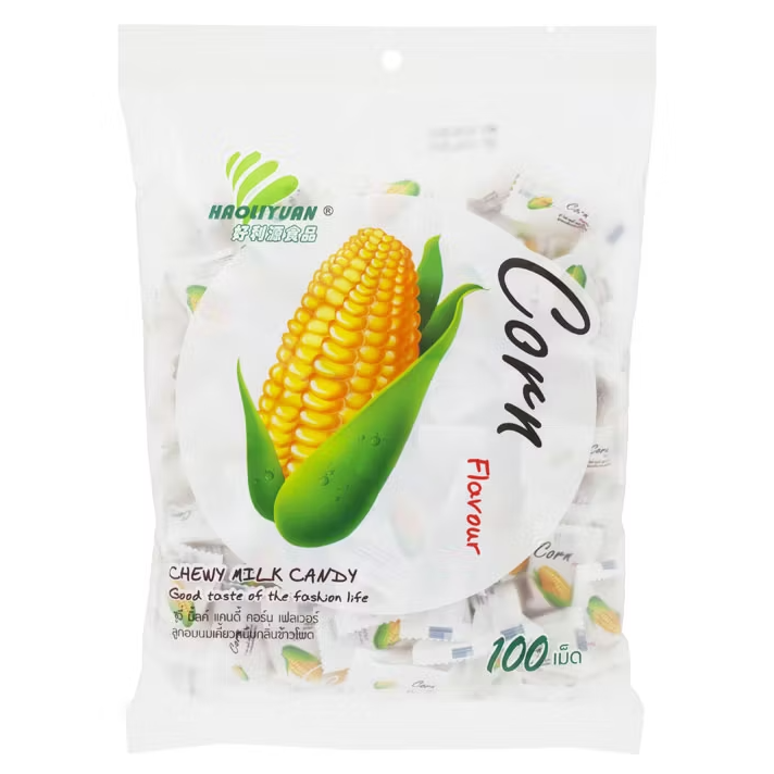 My Chewy - Milk Candy Taro Flavor 67 g, Milk Corn Flavored Chewy Candy 67 g, Milk Strawberry Chewy Candy 67 g, Milk Watermelon Flavored Chewy Candy 67 g (Pack of 4 Mix)