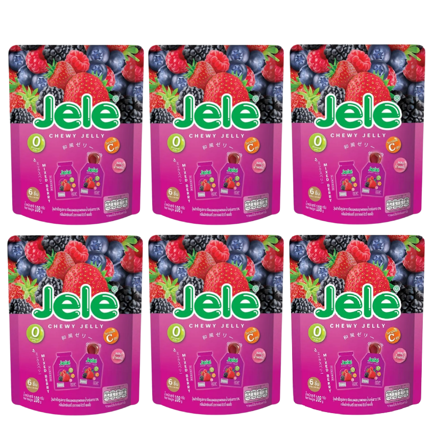 Jele Chewy - Mixed Berry 108g. (Pack of 6)