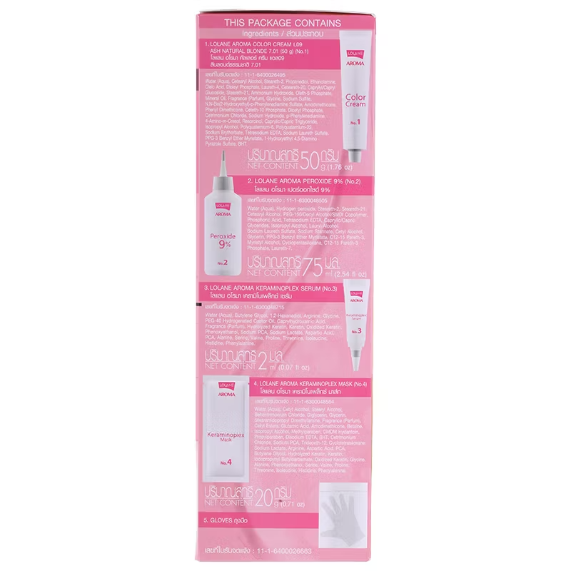 Lolane - Aroma Rose Color Cream L09 - Ash Natural Blond 125ml.