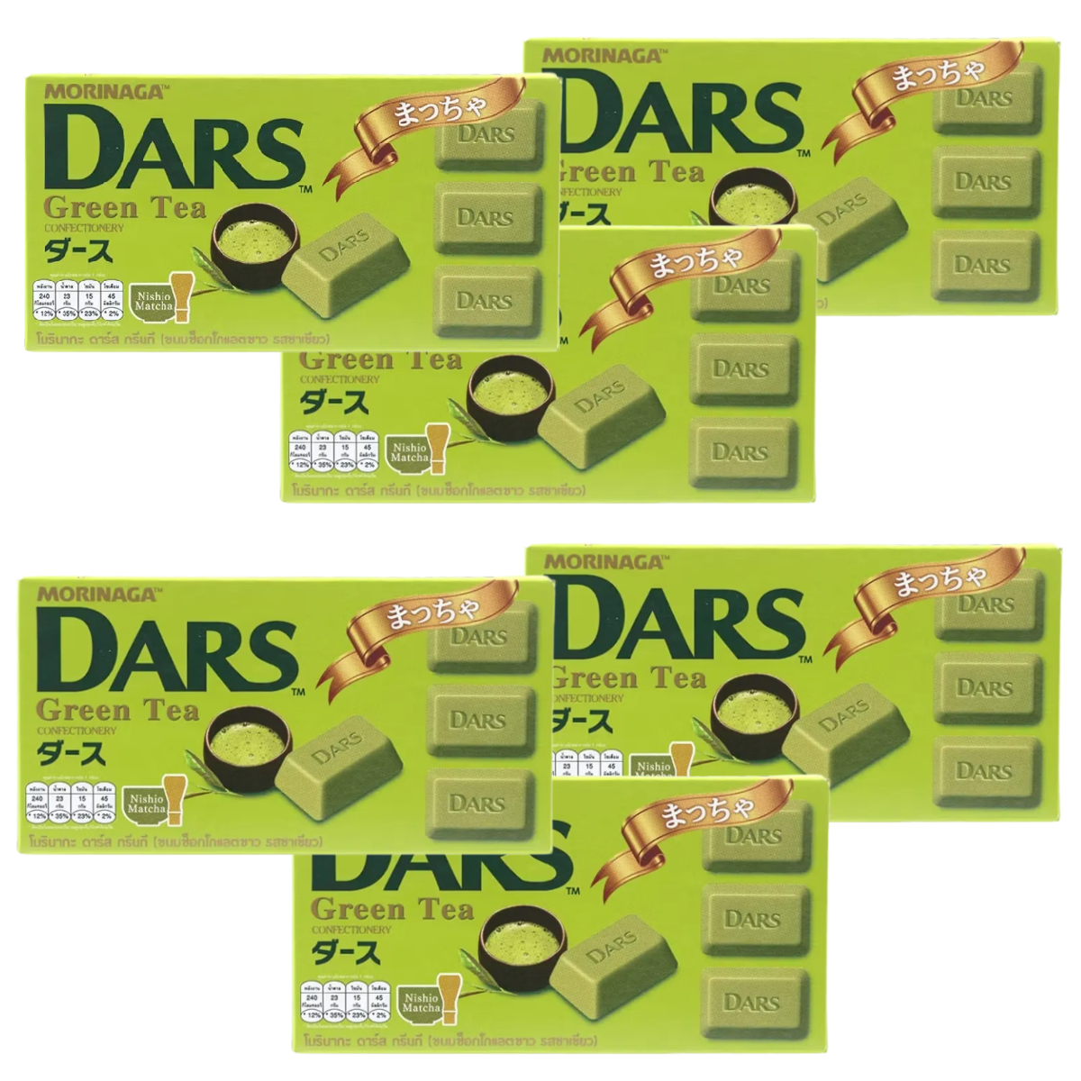 Morinaga - Dars - Green Tea 42g. (Pack of 6)