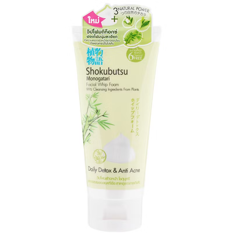Shokubutsu - Monogatari Facial Whip Foam - Daily Detox & Anti Acne 100g.