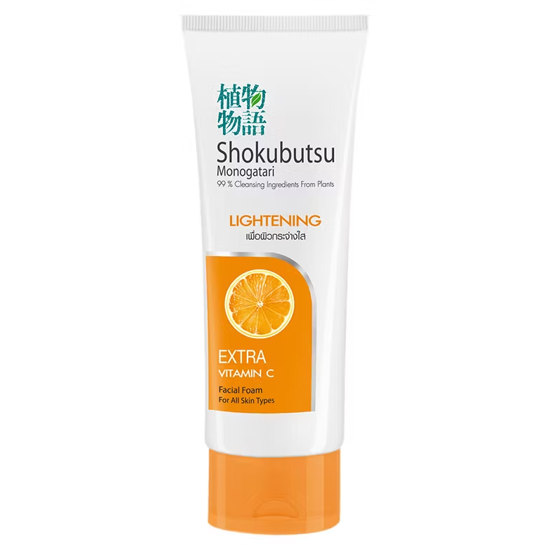 Shokubutsu - Monogatari Facial Foam Lightening Cleanser Orange 100g.