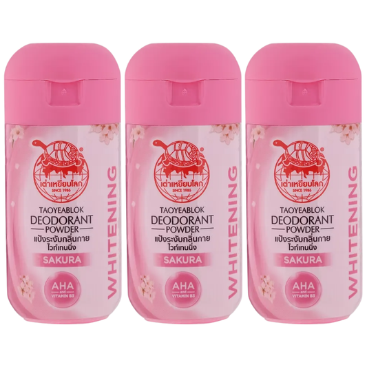 Taoyeblok - Sakura Deodorant Powder 22g. (Pack of 3)