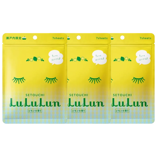 Lululun - Setouchi Lemon Face Mask (Pack of 3 x 7 sheets) - Made in Japan