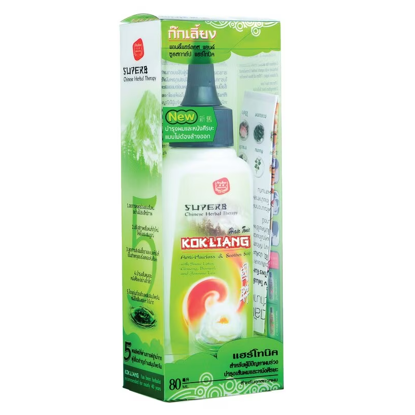 Kok Liang - Hair Tonic Anti Hair Loss and Soothes Scalp 80ml.