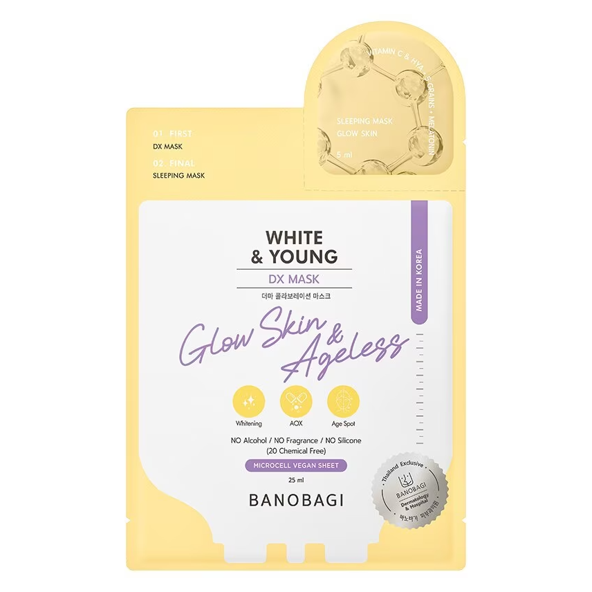 Banobagi - Dx Mask White & Young, Glow Skin & Ageless 25ml. (Pack of 3)
