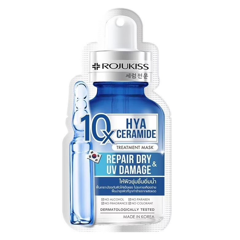 Rojukiss - Hya Ceramide 10X Repair Dry UV Damage Treatment Mask (Pack of 6)