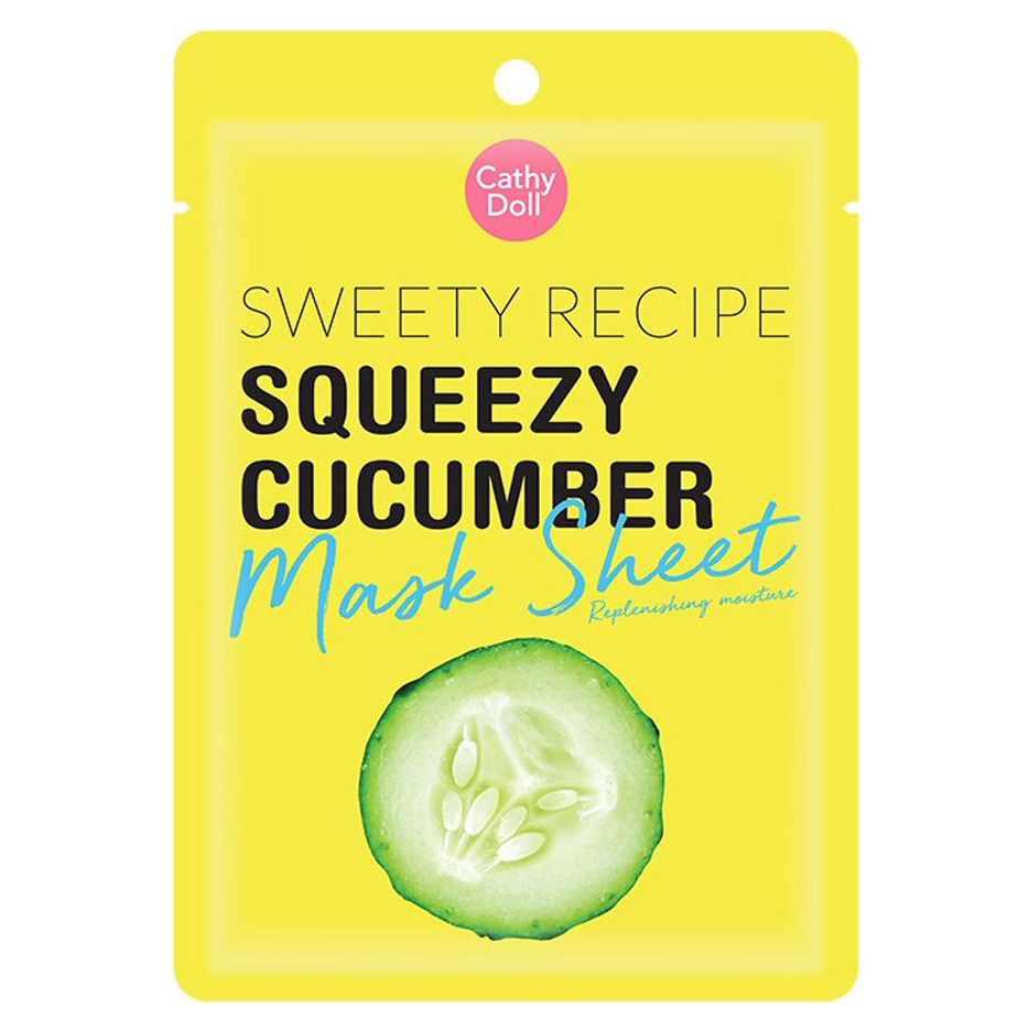 Cathy Doll - Sweety Recipe Masks 25g. each - Cucumber, Carrott, Aloe Vera, Purple Cabbage, Tomato (Pack of 5 Mix)
