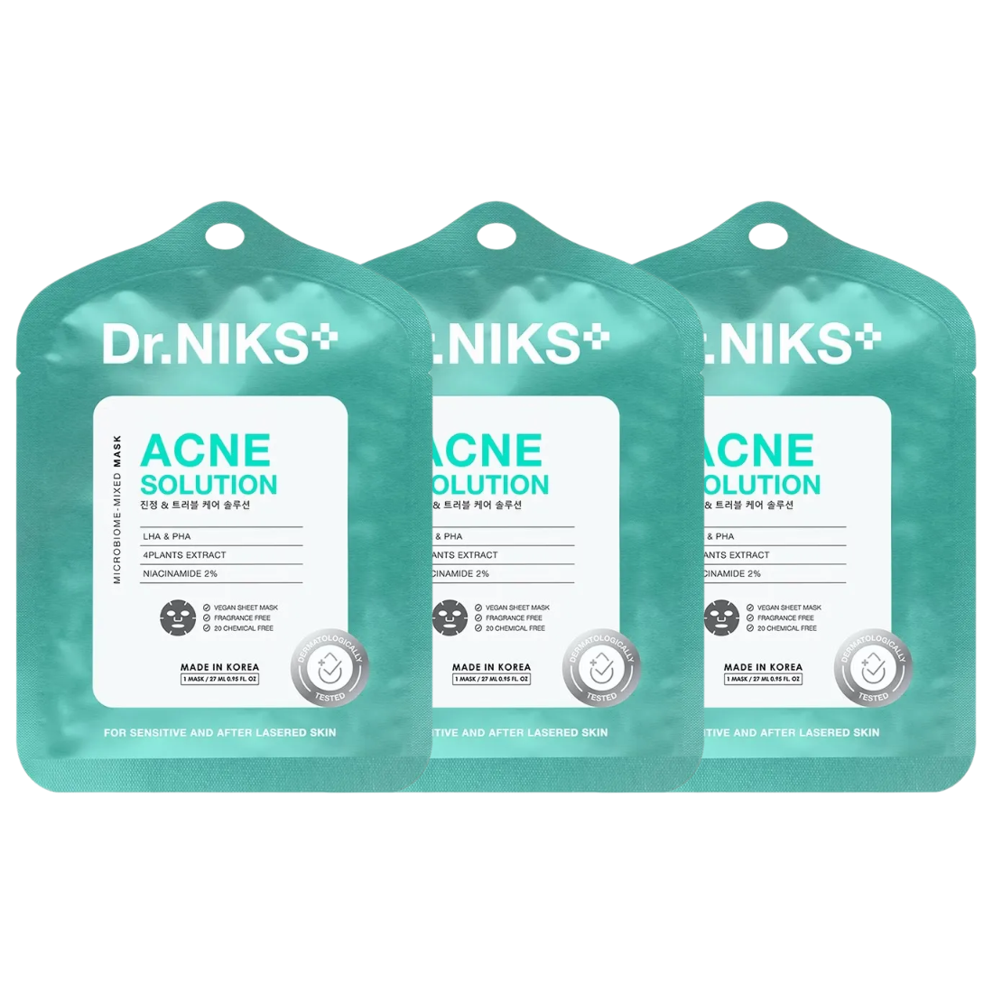 Dr.NIKS - Acne Solution Microbiome-Mixed Mask 27ml. (Pack of 3)