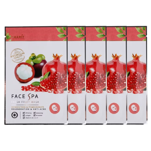 Amarit - Fresh Fruit Mask Regeneration & Anti-Acne, Mangosteen & Pomegranate 25ml. (Pack of 5)