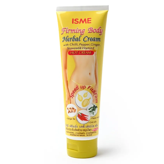 ISME - Firming Body Hot Herbal Cream with Chilli, Pepper, Ginger, Seaweed & Vitamin E 120g.