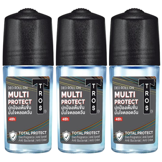 TROS - Deo Roll On Multi Protect 3D 45ml. (Pack of 3)