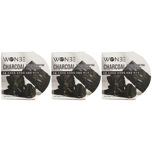 WONBE - Charcoal Premium Purifying Modeling Mask 24g. (Pack of 3)