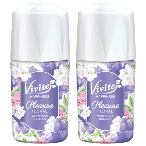 Vivite - Happiness Pleasure Floral Whitening Roll On 20ml. (Pack of 2)