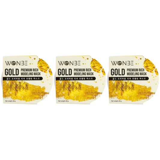 WONBE - Gold Premium Rich Modeling Mask 28g. (Pack of 3)